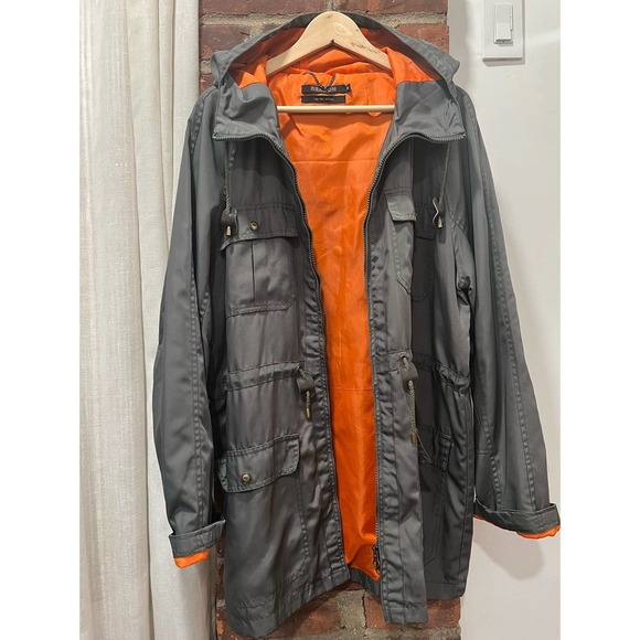 REASON Hooded lightweight Utility Jacket Green Orange Green Large Gorpcore - Picture 3 of 7